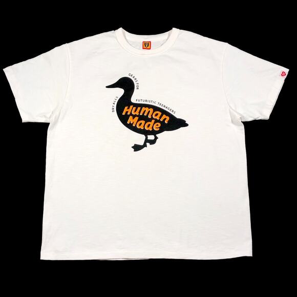 Human Made Nigo Duck Shadow White Graphic Tee T Shirt Size XXL 2XL Streetwear B9 - Picture 1 of 8